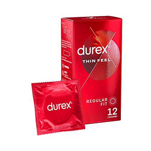 Durex Thin Feel Condoms, Pack of 12 (Packaging May Vary)