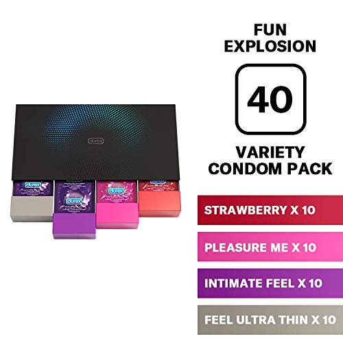 Durex Fun Explosion Condoms, Pack of 40