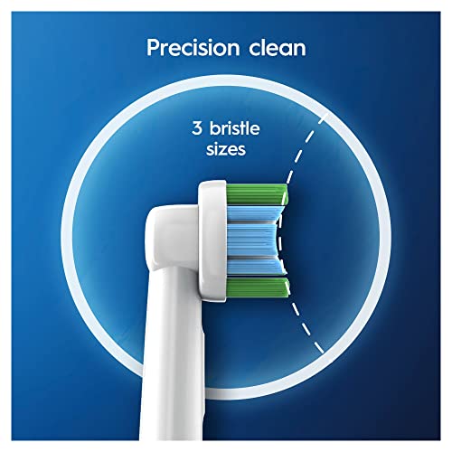 Oral-B Precision Clean Electric Toothbrush Head with CleanMaximiser Technology, Excess Plaque Remover, Pack of 6 Toothbrush Heads, White