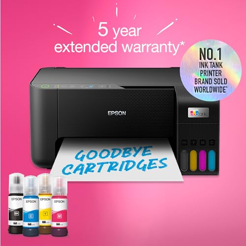 Epson EcoTank ET-2810 A4 Multifunction Wi-Fi Ink Tank Printer, With Up To 3 Years Of Ink Included