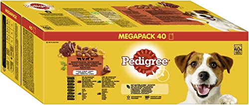 Pedigree Mixed Selection in Jelly 40 Pouches, Adult Wet Dog Food, Megapack , 100 g (Pack of 40)