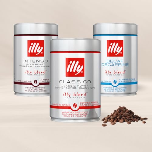 illy Coffee, Intenso Coffee Beans, Dark Roast, 100% Arabica Coffee Beans, 250g