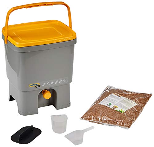 Hozelock 4193 0000 Bokashi Composter with 1Kg of Bran, Grey, 16L