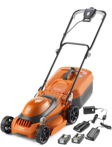 Flymo SimpliStore 340 Li Battery Lawnmower - 40V, 34cm Cutting Width, Close Edge Cutting