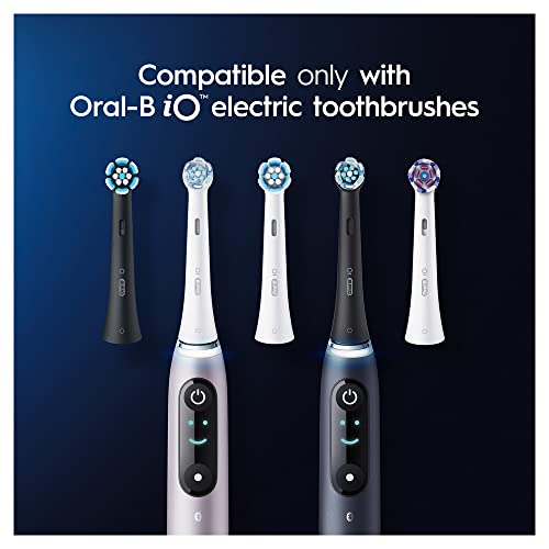 Oral-B iO Ultimate Clean Electric Toothbrush Head, Twisted & Angled Bristles for Deeper Plaque Removal, Pack of 4 Toothbrush Heads, Suitable for Mailbox, White