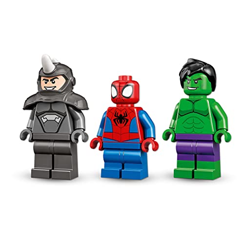 LEGO 10782 Marvel Hulk vs. Rhino Monster Truck Showdown, Toy for Kids, Boys & Girls Age 4 Plus with Spider-Man Minifigure, Spidey And His Amazing Friends Series