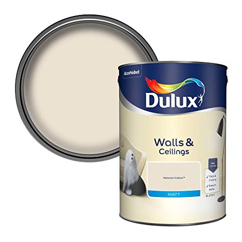 Dulux Matt Emulsion Paint For Walls And Ceilings - Natural Calico 5 Litres