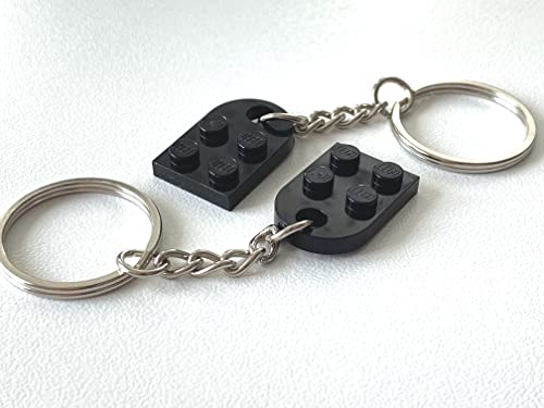 LEGO Black Love Heart Keychain Keyring Valentines Birthday Gift