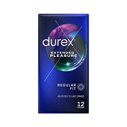 Durex Extended Pleasure Condoms, 12 Count (Pack of 1)