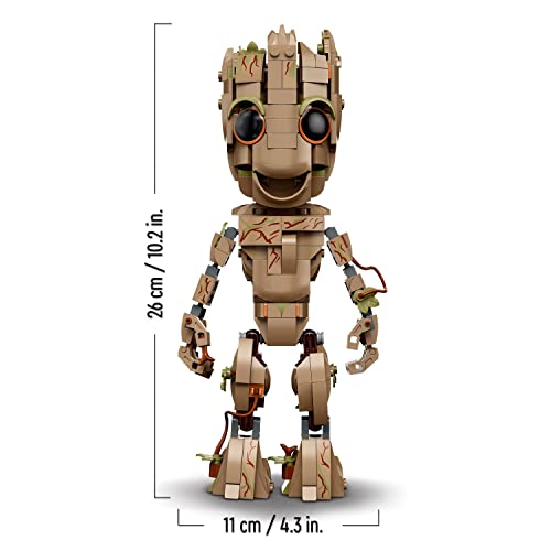 LEGO 76217 Marvel I am Groot Buildable Toy, Guardians of the Galaxy 2 Set, Collectable Baby Groot Model Figure, Gift Idea