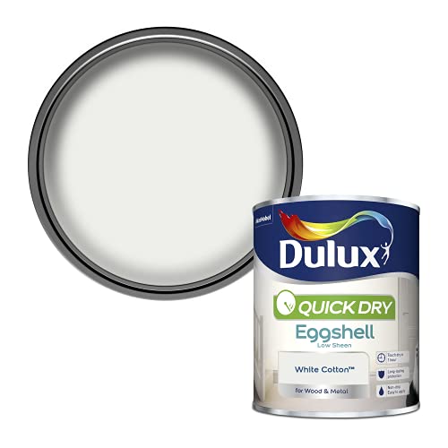 Dulux 5358168 Quick Dry Eggshell Paint - White Cotton - 750ML