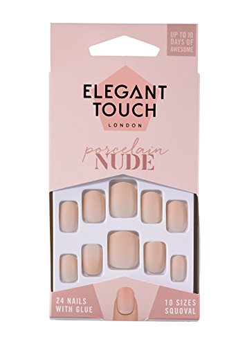 Elegant Touch - Nude Nails - Porcelain - Squoval Shape