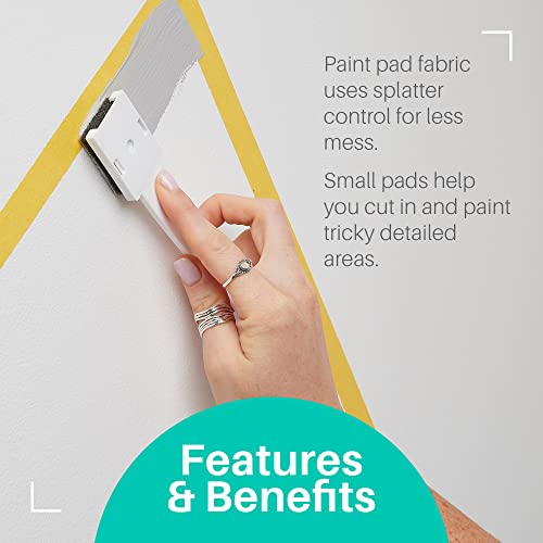 Harris Seriously Good Walls & Ceilings Paint Pad Set | Handle, Large Corner Edging Window, Extended Sash Pad & Tray | Cutting in | 9"