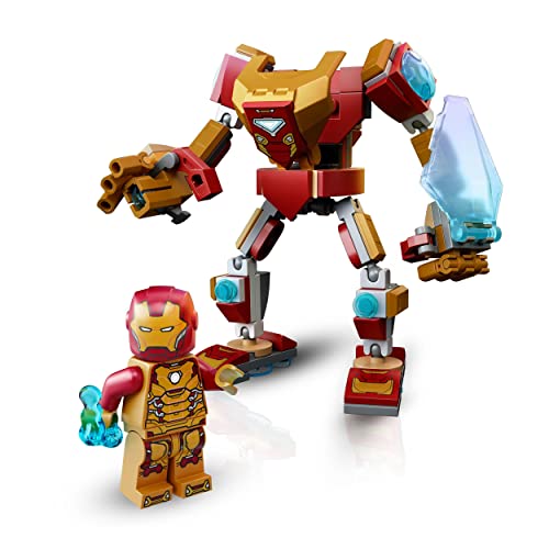 LEGO 76203 Marvel Iron Man Mech Armour Set, Collectable Action Figure, Avengers Building Toy for Kids 7 plus Years Old with Minifigure