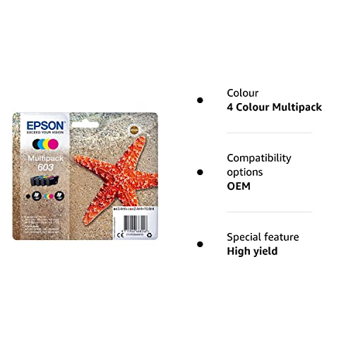 Epson 603 Starfish Genuine , 4-Colours Multipack Ink Cartridges