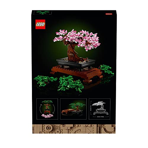 LEGO 10281 Icons Bonsai Tree Set for Adults, Plants Home Décor Set with Flowers, DIY Projects, Relaxing Creative Activity, Valentine's Day Treat, Gifts for Women, Men, Her & Him, Botanical Collection