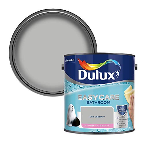 Dulux 500001 Easycare Bathroom Soft Sheen Emulsion Paint For Walls And Ceilings - Chic Shadow 2.5 L