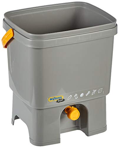 Hozelock 4193 0000 Bokashi Composter with 1Kg of Bran, Grey, 16L