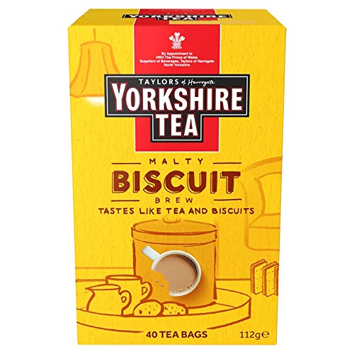 Yorkshire Tea Biscuit Brew Flavoured Tea Bags, Pack Of 4 (Total 160 Tea bags)