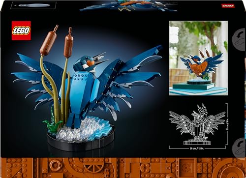 LEGO Icons Kingfisher Bird Set, Model Building Kit for Adults to Build with Water Setting Display Stand, Great Home and Office Desk Décor, Valentine's Day Gifts for Women, Men, Her or Him, 10331