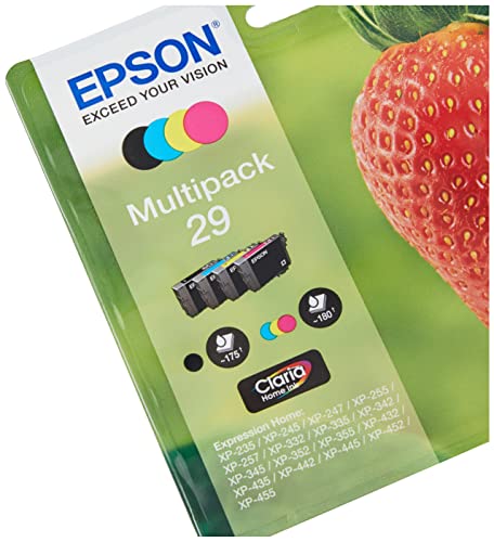 Epson 29 Strawberry Genuine Multipack, 4-colours Ink Cartridges, Claria Home Ink