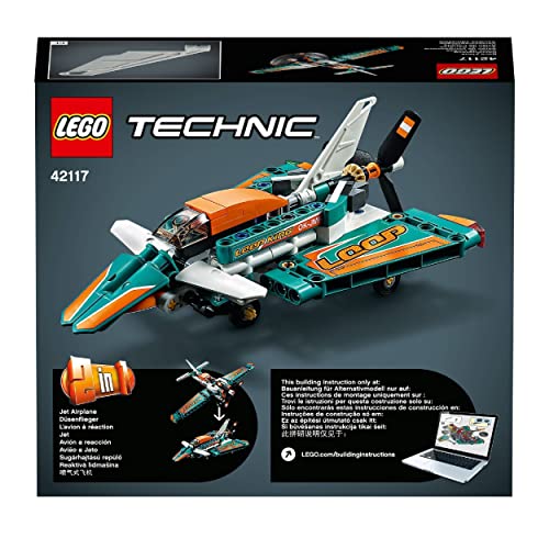 LEGO 42117 Technic Race Plane Toy to Jet Aeroplane 2 in 1 Building Set for Boys and Girls 7 Plus Years Old