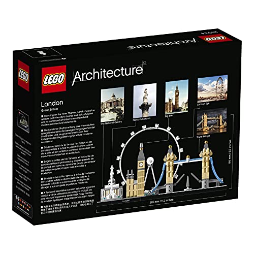 LEGO 21034 Architecture Skyline Model Building Set, London Eye, Big Ben, Tower Bridge Model Collection, Office Home Décor, Collectible Gift Idea