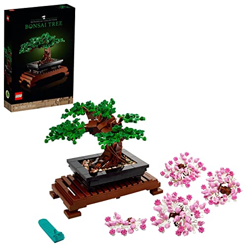 LEGO 10281 Icons Bonsai Tree Set for Adults, Plants Home Décor Set with Flowers, DIY Projects, Relaxing Creative Activity, Valentine's Day Treat, Gifts for Women, Men, Her & Him, Botanical Collection