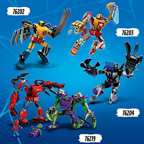 LEGO 76219 Marvel Spider-Man & Green Goblin Mech Battle Action Figures Set with Super Hero Minifigures, Buildable Toys for Kids Age 7+