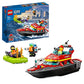 LEGO 60373 City Fire Rescue Boat Toy, Floats on Water, with Jetpack, Dinghy and 3 Minifigures, Everyday Hero Toys for Boys and Girls Aged 5+, Gift Idea