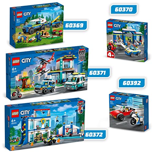 LEGO 60392 City Police Bike Car Chase Toy with Racing Vehicle & Motorbike Toys for 5 Plus Year Olds, Kids Gift Idea, Set featuring 2 Officer Minifigures