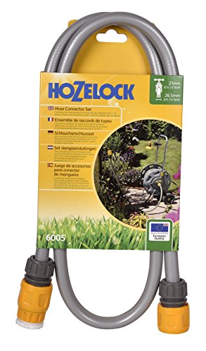 Hozelock 6005A0000 Hose Connection Set, Grey, Yellow, 21mm x 26.5mm