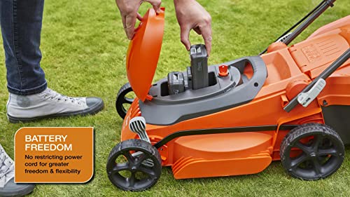 Flymo SimpliStore 340 Li Battery Lawnmower - 40V, 34cm Cutting Width, Close Edge Cutting