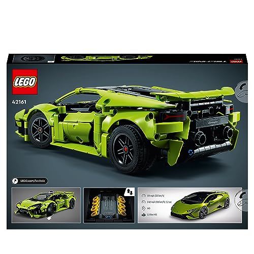 LEGO 42161 Technic Lamborghini Huracán Tecnica Toy Car Model Kit, Racing Car Building Set for Kids, Boys, Girls and Motor Sport Fans, Collectible Gift Idea