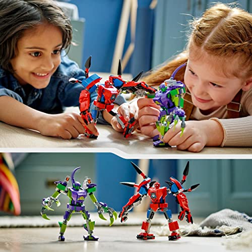 LEGO 76219 Marvel Spider-Man & Green Goblin Mech Battle Action Figures Set with Super Hero Minifigures, Buildable Toys for Kids Age 7+