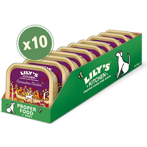 Lily's Kitchen Coronation Chicken - Complete Grain Free Natural Adult Dog Food Wet (10 x 150g Trays)