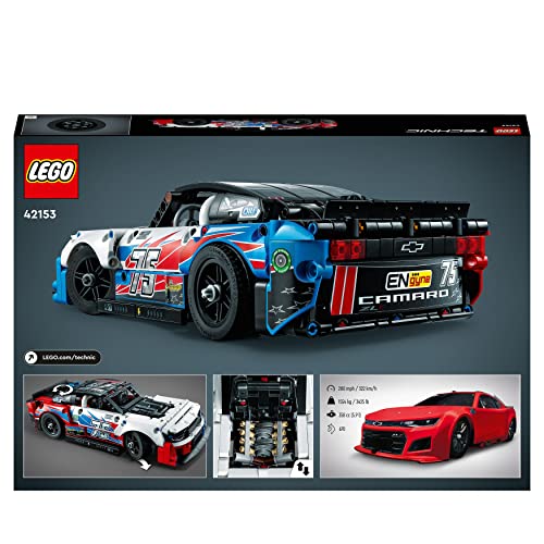 LEGO 42153 Technic NASCAR Next Gen Chevrolet Camaro ZL1 Model Car Building Kit, Toy Racing Vehicle, Collectible Motorsport Construction Set