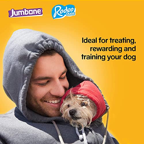 Pedigree Multipack with 24 Rodeo Duos Chicken and Bacon Flavour and 4 Jumbone Beef and Poultry Flavour, Dog Treat Snacks, Mega Box