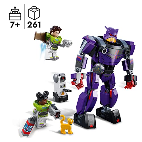 LEGO 76831 Disney and Pixar’s Lightyear Zurg Battle Buildable Robot Toy with Mech Action Figure and Buzz Minifigure