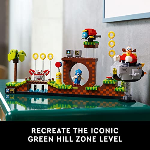 LEGO 21331 Ideas Sonic the Hedgehog – Green Hill Zone Set with Dr. Eggman Figure and Eggmobile