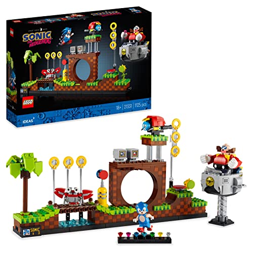 LEGO 21331 Ideas Sonic the Hedgehog – Green Hill Zone Set with Dr. Eggman Figure and Eggmobile