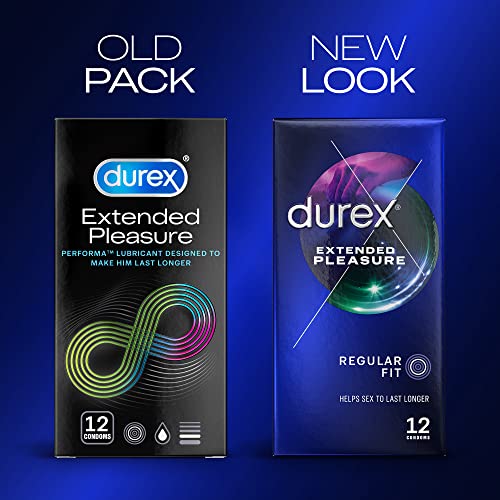 Durex Extended Pleasure Condoms, 12 Count (Pack of 1)