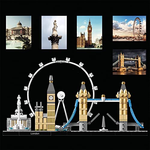 LEGO 21034 Architecture Skyline Model Building Set, London Eye, Big Ben, Tower Bridge Model Collection, Office Home Décor, Collectible Gift Idea