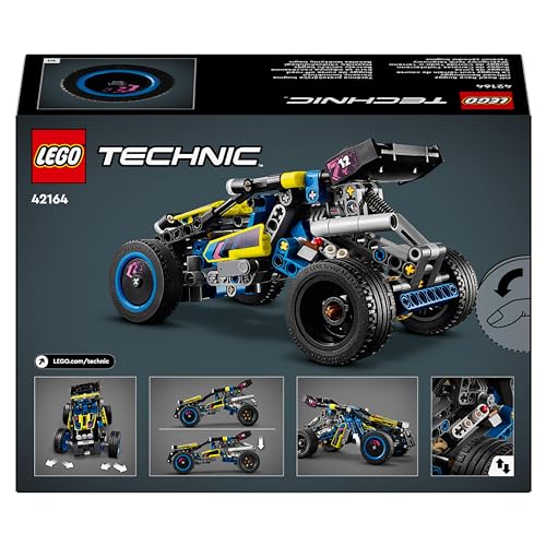 LEGO Technic Off-Road Race Buggy, Car Vehicle Toy for Boys and Girls aged 8 Plus Years Old, Rally Model Building Kit with Realistic Features, Small Gift for Kids 42164