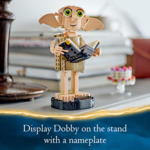 LEGO 76421 Harry Potter Dobby the House-Elf Set, Movable Iconic Figure Model, Toy or Bedroom Accessory Decoration, Character Collection, Gift for Girls, Boys, Teens and All Fans Aged 8+