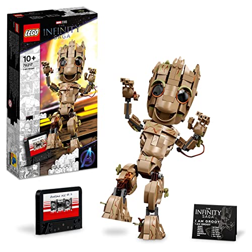 LEGO 76217 Marvel I am Groot Buildable Toy, Guardians of the Galaxy 2 Set Featuring a Collectable Baby Groot Model Figure, Gift Idea for Kids, Boys, Girls and Avengers Fans