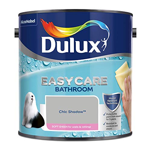 Dulux 500001 Easycare Bathroom Soft Sheen Emulsion Paint For Walls And Ceilings - Chic Shadow 2.5 L