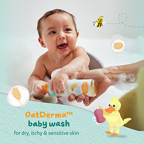 Childs Farm OatDerma Baby Wash Fragrance-Free Gently Cleanses Suitable for Newborns with Dry, Sensitive and Eczema-prone Skin 500ml