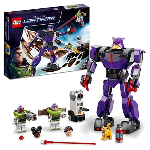 LEGO 76831 Disney and Pixar’s Lightyear Zurg Battle Buildable Robot Toy with Mech Action Figure and Buzz Minifigure