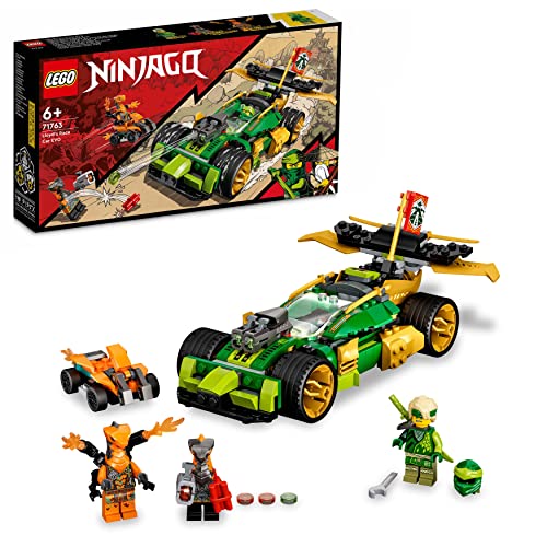 LEGO 71763 NINJAGO Lloyd’s Race Car EVO Toy for Kids 6 Years Old with Quad Bike, Cobra & Python Snake Figures, Collectible Mission Banner Set